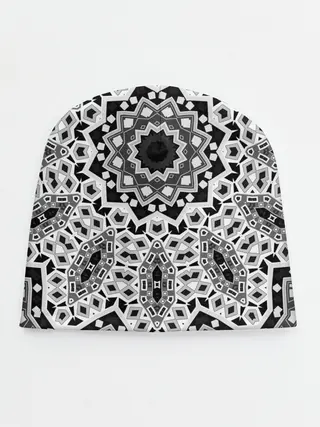 Детская шапка / Черно-белый орнамент