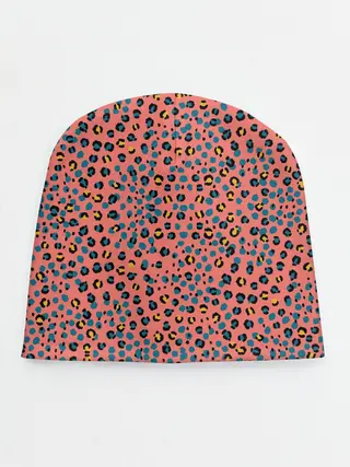 Детская шапка / Леопардовый принт на розовом