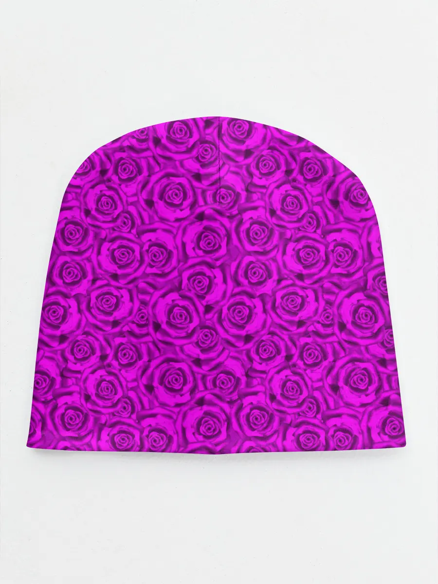 Детская шапка / Яркий цветочный неоновый узор