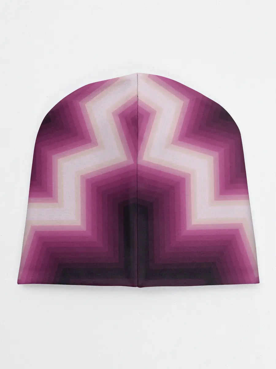 Детская шапка / Черно-пурпурный калейдоскоп