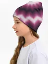 Детская шапка / Черно-пурпурный калейдоскоп