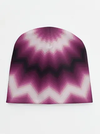 Детская шапка / Черно-пурпурный калейдоскоп