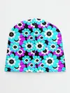Детская шапка / Яркие бирюзовые цветы