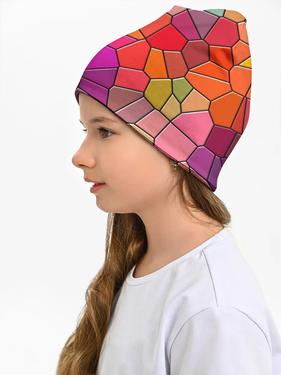 Детская шапка / Мозаика цветная