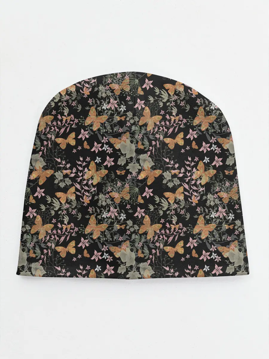 Детская шапка / Ретро узор . Бабочки