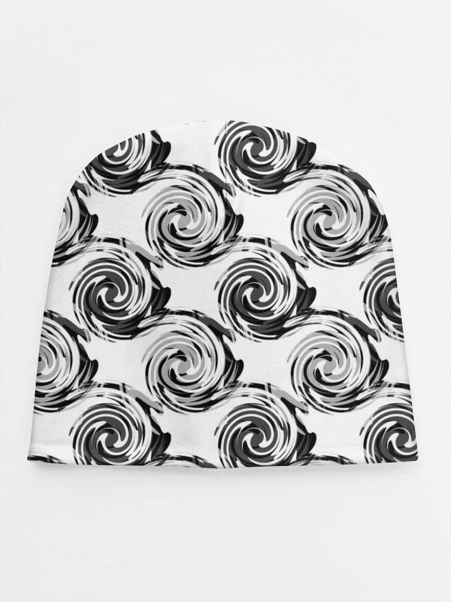 Детская шапка / Черно-белый абстрактный узор