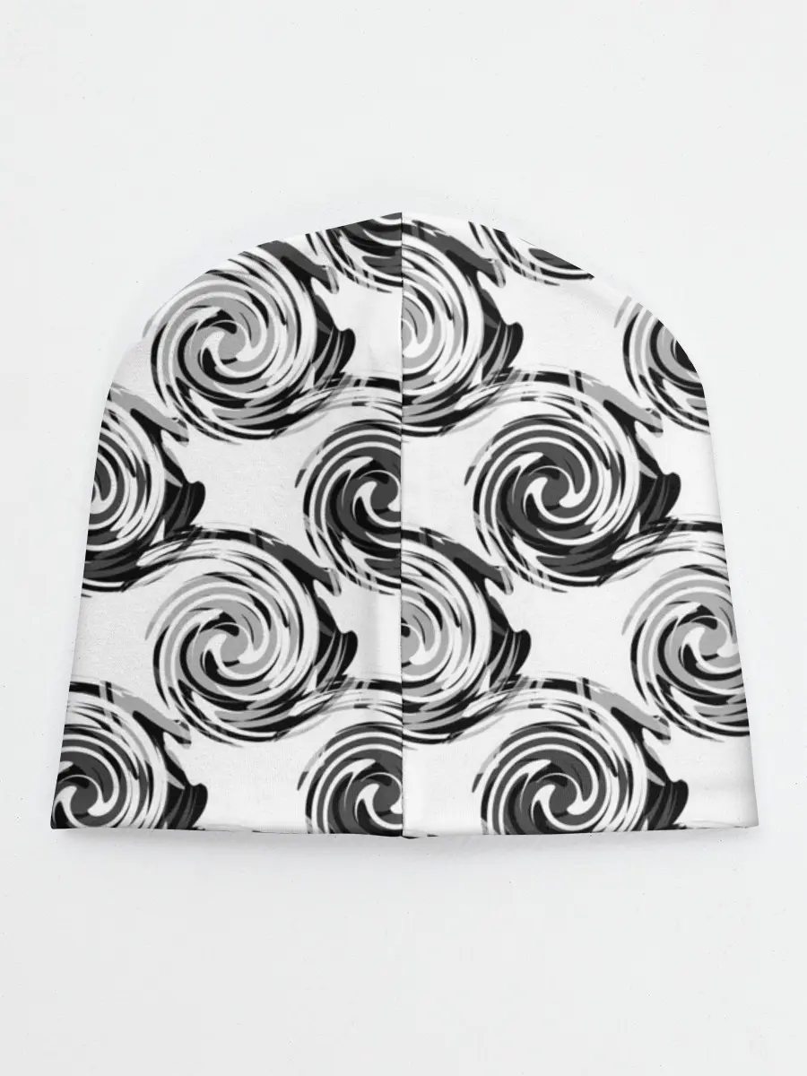 Детская шапка / Черно-белый абстрактный узор