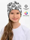 Детская шапка / Черно-белый абстрактный узор