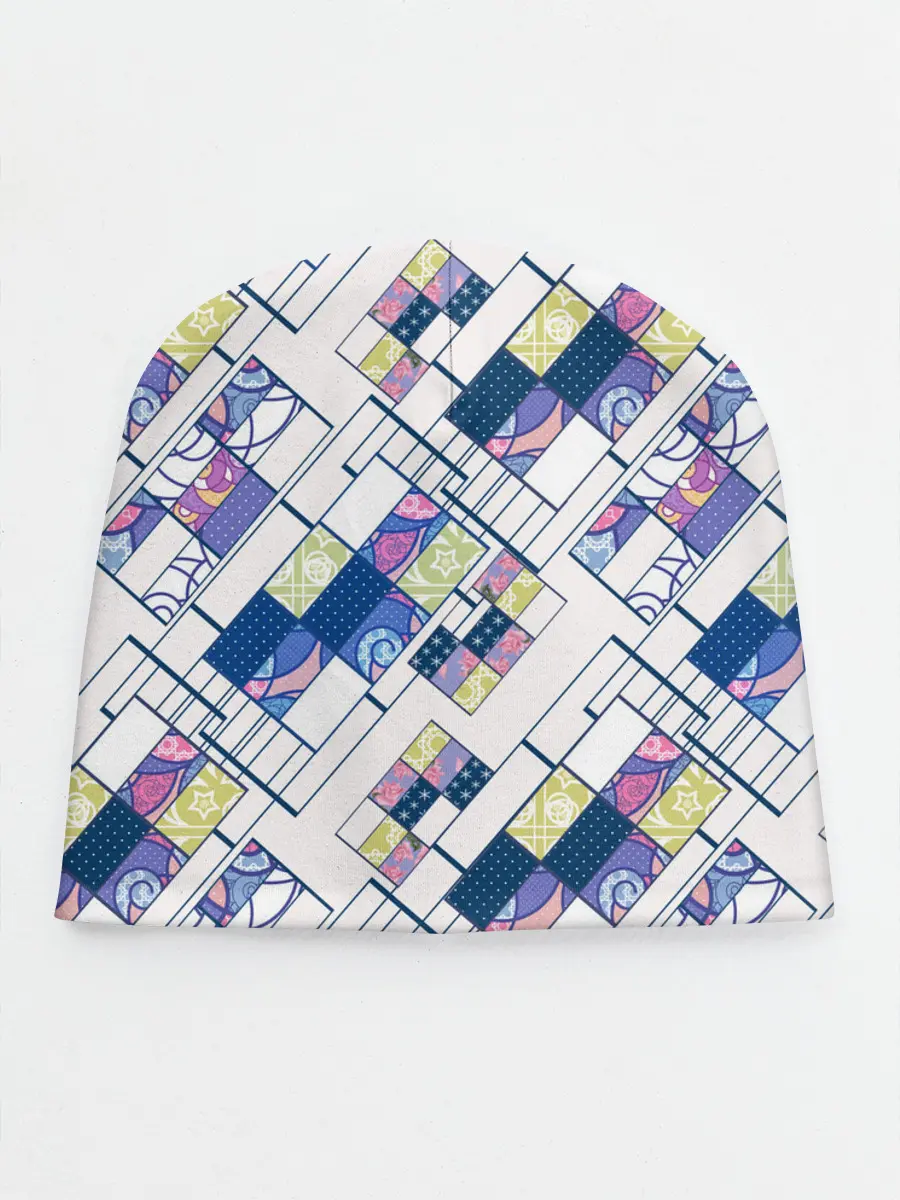 Детская шапка / Этнический узор пэчворк