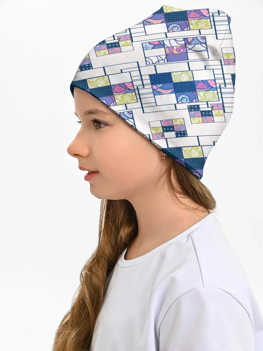 Детская шапка / Этнический узор пэчворк