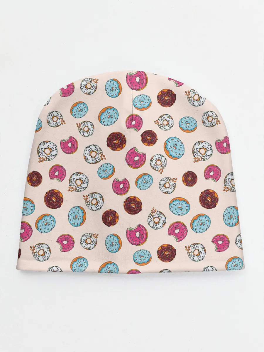 Детская шапка / Пончики донаты паттерн