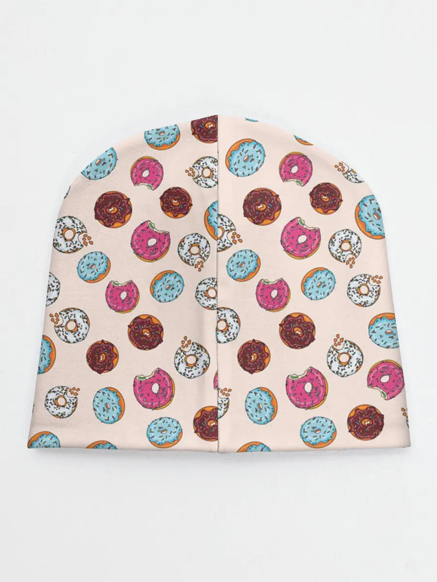 Детская шапка / Пончики донаты паттерн