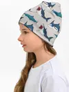 Детская шапка / Кровожадные акулы паттерн