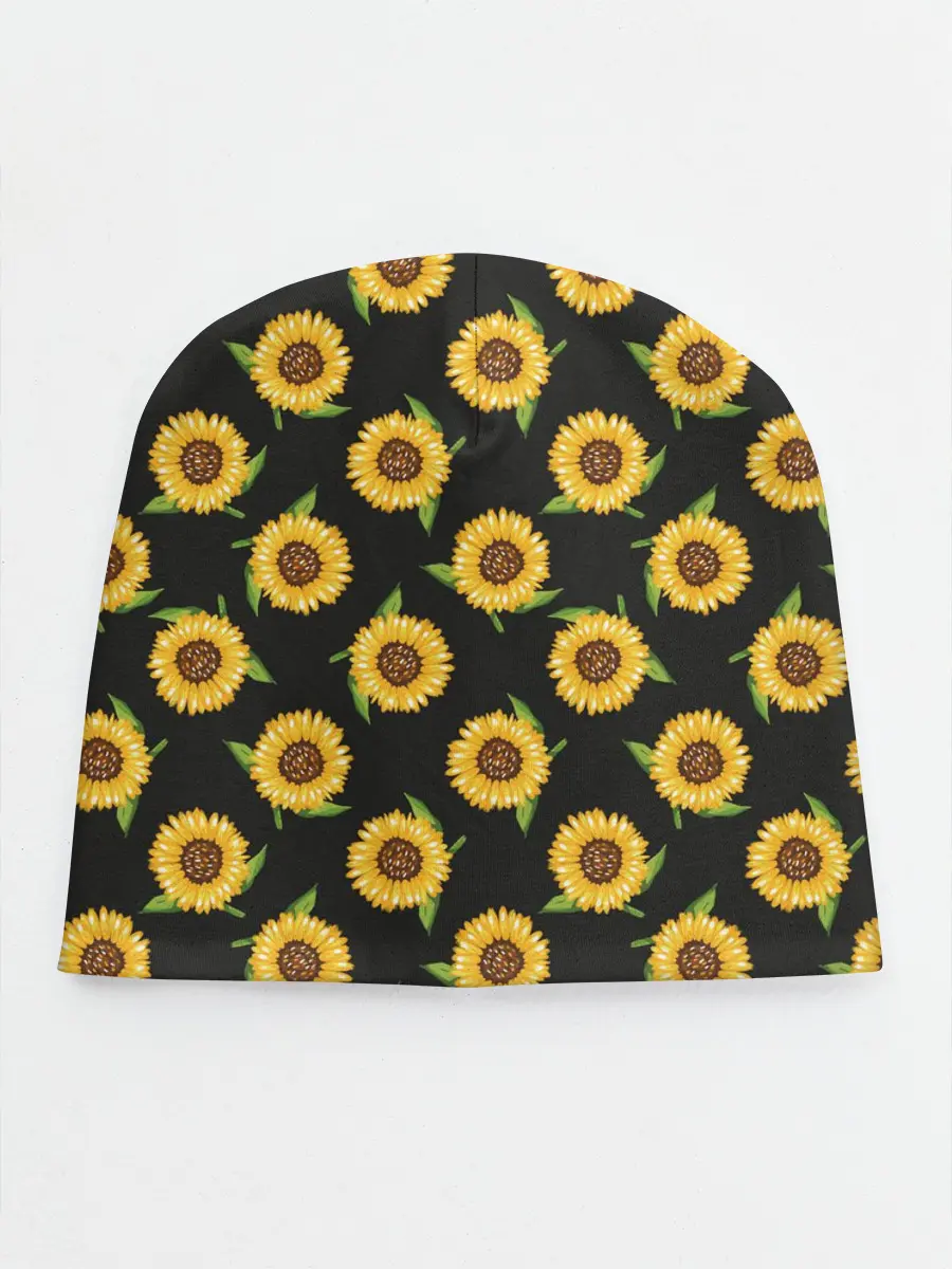 Детская шапка / Подсолнухи паттерн