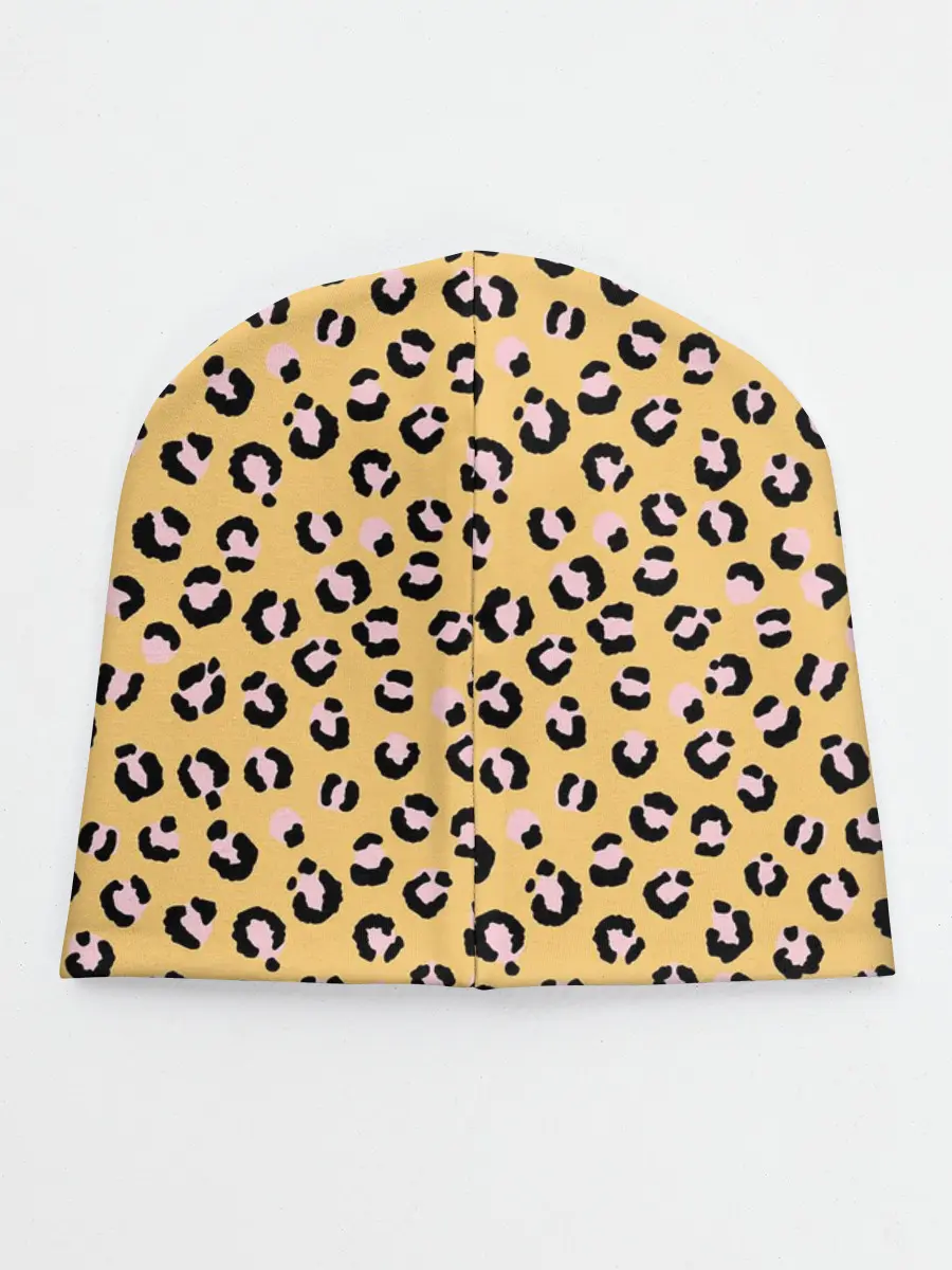 Детская шапка / Желтый леопардовый принт