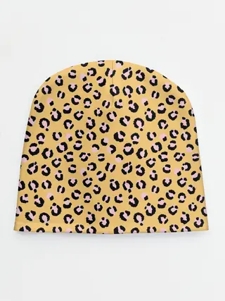 Детская шапка / Желтый леопардовый принт