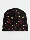 Детская шапка / Блестящие звезды на черном