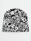 Детская шапка / Graffiti white on black