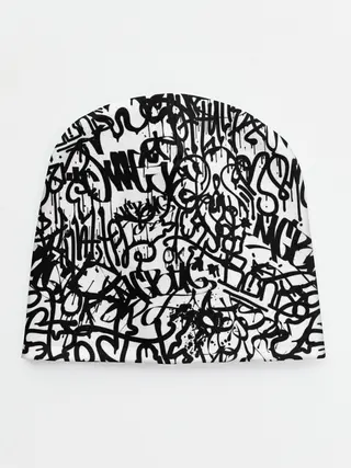 Детская шапка / Graffiti black on white