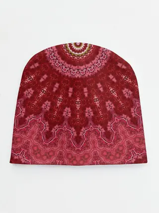 Детская шапка / Красно-розовый калейдоскоп