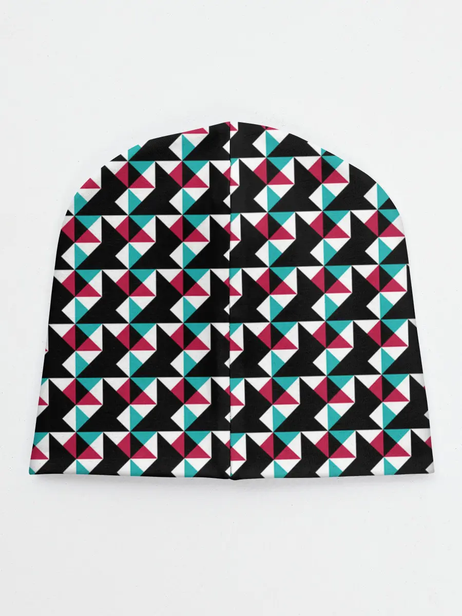 Детская шапка / Красно-черный абстрактный узор