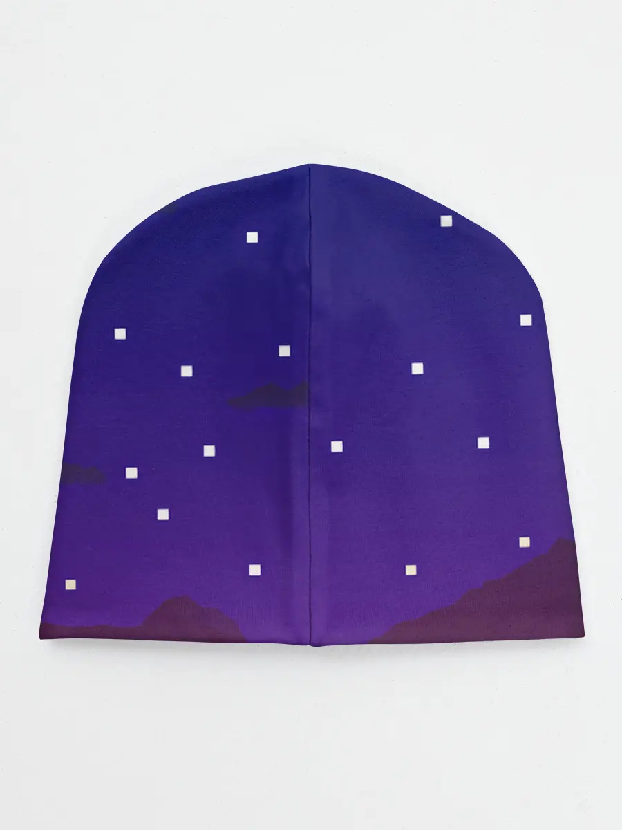 Детская шапка / Пиксельная ночь | 8 bit