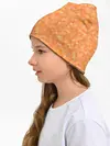 Детская шапка / Оранжевая пиксель абстракция