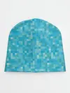 Детская шапка / Бирюзовая пиксель абстракция