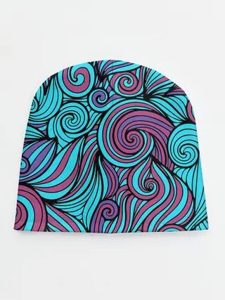 Детская шапка / Синие листья