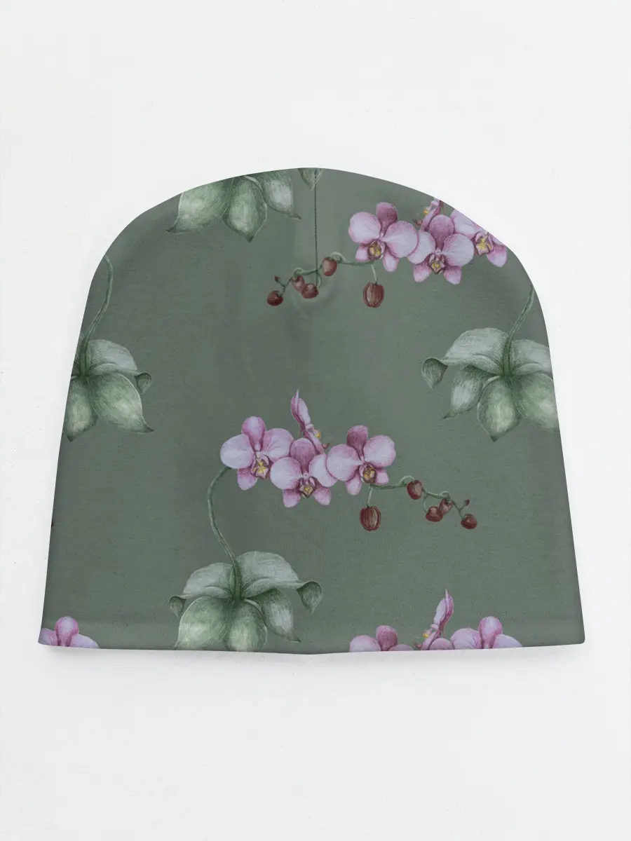 Детская шапка / Розовые орхидеи