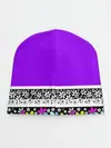 Детская шапка / Яркий фиолетовый цветочный