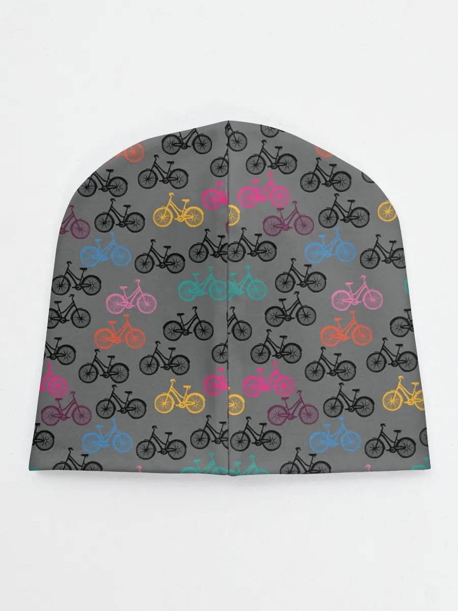 Детская шапка / Цветные велосипеды паттерн