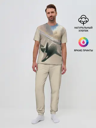 Мужская пижама с брюками / косатка