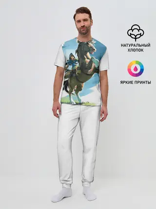 Мужская пижама с брюками / Линк на коне