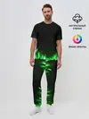 Мужская пижама с брюками / Зеленый огонь