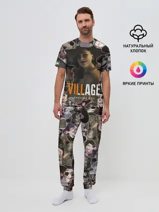 Мужская пижама с брюками / Dimitrescu stikers style