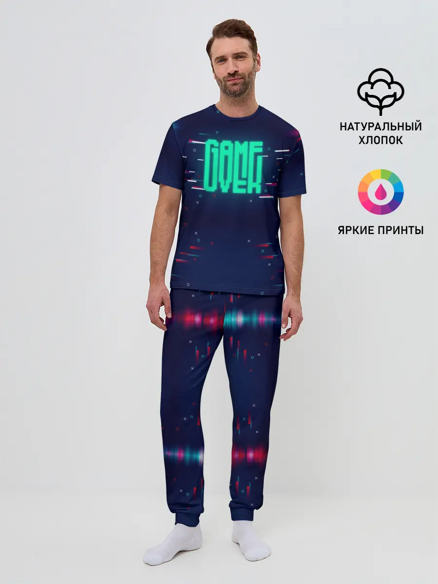 Мужская пижама с брюками / Game Over