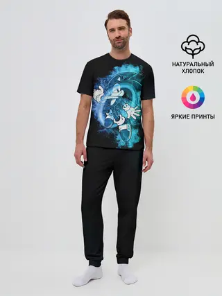 Мужская пижама с брюками / Соник сквозь кольцо