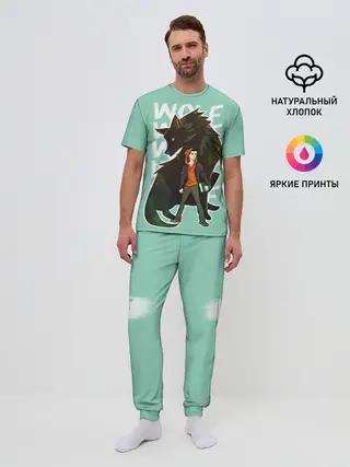 Мужская пижама с брюками / Wolf