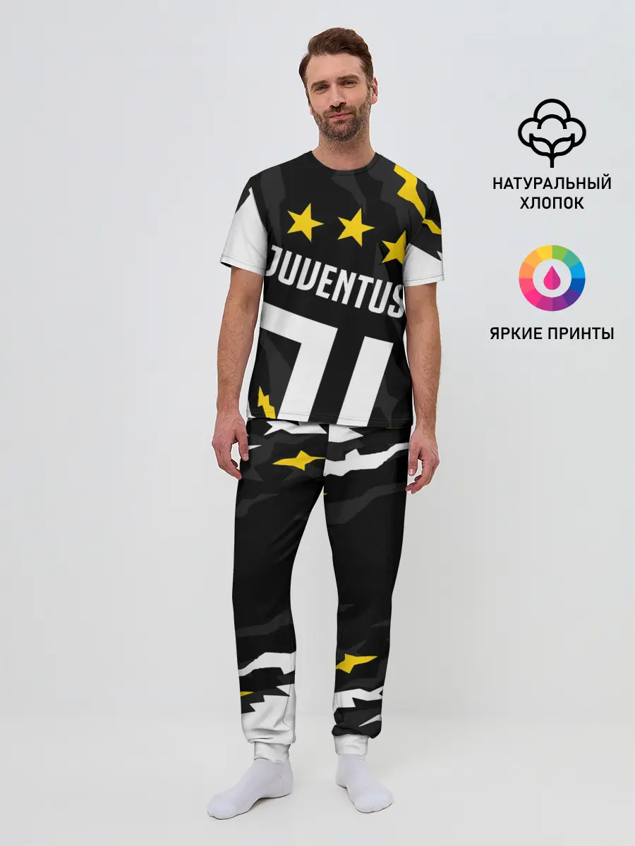 Мужская пижама с брюками / JUVENTUS / ЮВЕНТУС / ПОРЕЗЫ