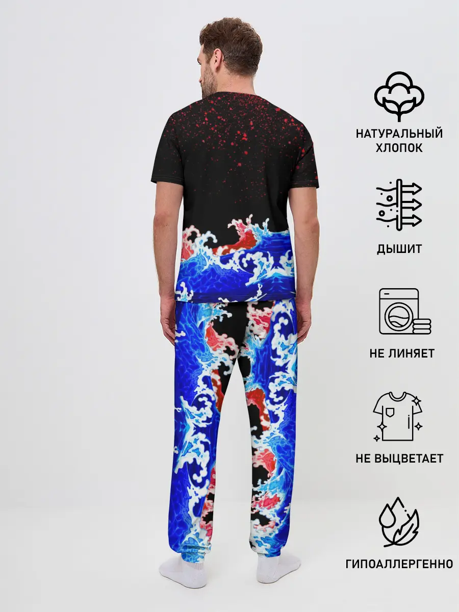 Мужская пижама с брюками / Кровавый Кракен Монстр
