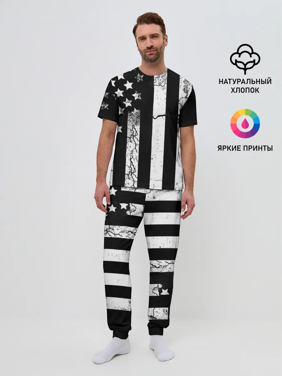Мужская пижама с брюками / ЗВЕЗДНО-ПОЛОСАТЫЙ