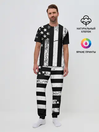 Мужская пижама с брюками / ЗВЕЗДНО-ПОЛОСАТЫЙ