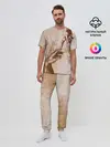Мужская пижама с брюками / Микеланджело сотворение Адама