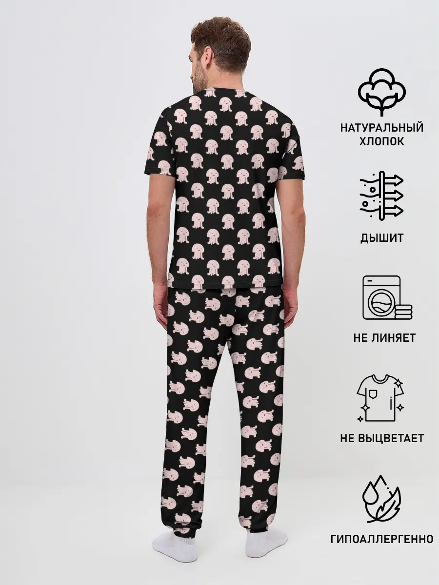 Мужская пижама с брюками / Осьминоги