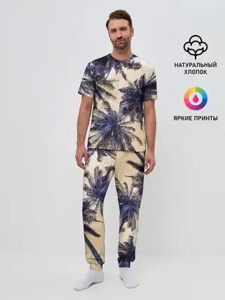 Мужская пижама с брюками / Тропики