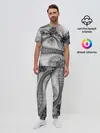 Мужская пижама с брюками / Spilled ink Texture