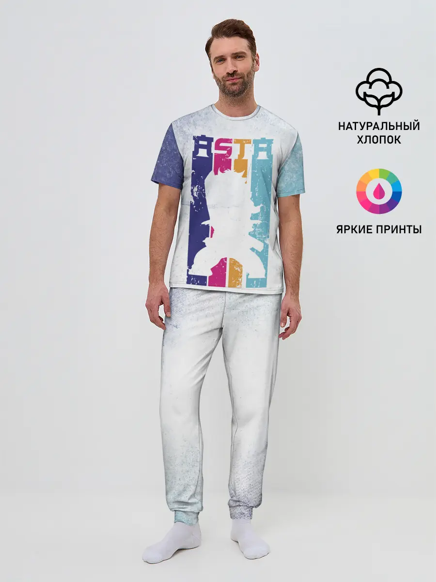 Мужская пижама с брюками / Стена Аста Чёрный клевер