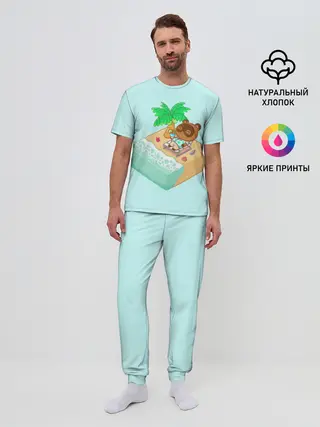 Мужская пижама с брюками / Beach Crossing