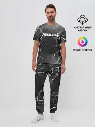 Мужская пижама с брюками / METALLICA РАЗРЯД МОЛНИИ